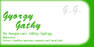 gyorgy gathy business card
